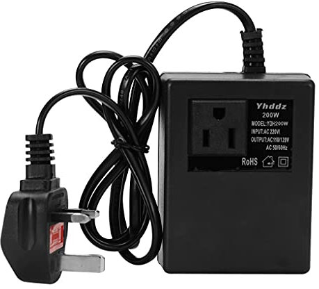 ZZALLL 230V to 110V Step Down Travel Voltage Converter from US to UK Power Adapter 200W Voltage Converter Transformer