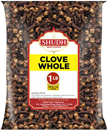 Indian Spice CLOVE WHOLE 1 LB | 16 oz | Laung | Great for Food, Tea, Pomander Balls and Potpourri, Hand Selected, Spice ~ All Natural | NON-GMO | Vegan | Gluten Friendly | Indian Origin
