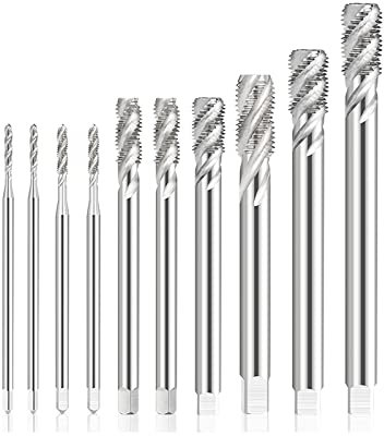 JAINGU 1pc Gewindebohrer M2-M16 Außengewinde Metrisch Gewindebohrer Länge 100-130mm Spiralnut Gewindebohrer Bohrer HSS Gewindewerkzeug Maschinenstecker Gewindebohrer,M4-100mm