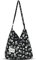 Your Cozy Damen Retro Große Größe Baumwolle Schultertasche Hobo Crossbody Handtasche Casual Tote für Einkaufen und Reisen, Weißer Totenkopf, Large