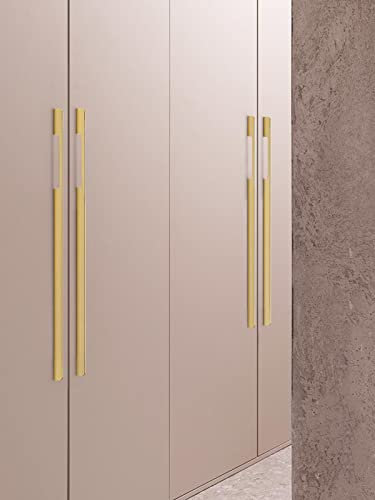 SZLXJMFL Schrankgriffe Gold Modern, 2 Kabinett Türklinke, Massive Aluminium | Beschichtungsverfahren, 29-1000 mm Bügelgriffe, Möbel Griffen Küche Griffe Gebürstetem Gold -1000mm/329.4in