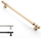 9BUILD 6 Stück Schrankgriffe Gold Lochabstand 192mm Griffe für Küchenschränke Zinklegierung Möbelgriffe Küchengriffe griffe möbel Küchenschrank Schranktürgriffe EU0040