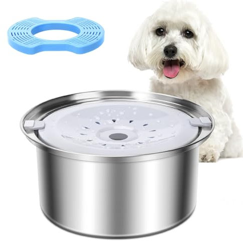 Gamelle Anti Éclaboussures Chien de 4L, Gamelle Inoxydable No-Spill Gamelle d'eau pour Chien Anti Débordement Bol d'eau de Flottabilité pour Chien Gamelle Anti Goutte pour Chien de Voyage