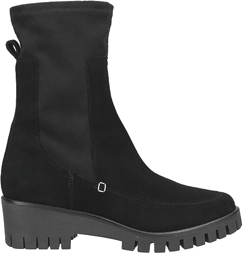 Donna Carolina Stiefelette RAY Nero, Rauleder, Schwarz, Damen EU 40