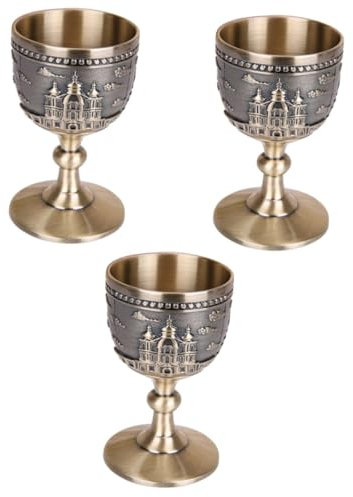 UPKOCH Lot De 3 Petits Gobelets En Cuivre Faits À La Main Pour Le Vin Le Thé Et Le Whisky