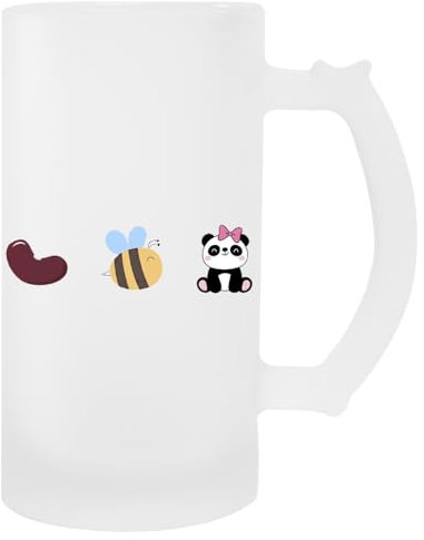 Generisch Forblakesake Bean Bee Panda Transparent Bier Becher Mit Griff Beer Mug With Handle