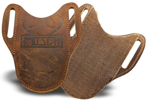 Knife sheath leather leather bag knife holster pocket knife EDC bag tool bag holster knife bag knife bag knife case belt bag for folding knife EDC pouch leather (brown)