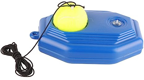 Srliya Juego de Entrenador de Base Trasera de Pelota de Tenis con Cuerda Elástica de Goma para Práctica de una Sola Persona