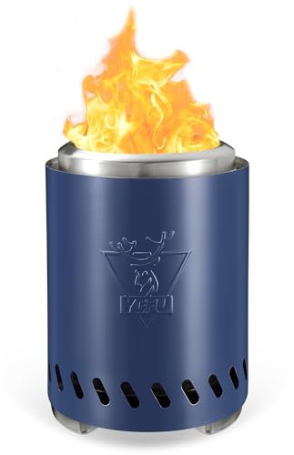 Generic Rauchfreie Feuerstelle,Tischfeuerstelle Feuerstelle Rauchfrei Campingkocher für den Außenbereich die, Betrieben mit Pellets oder Holz, mit Reisetasche, 2 Mini-Sticks, Feuerfester Matte 25x18CM