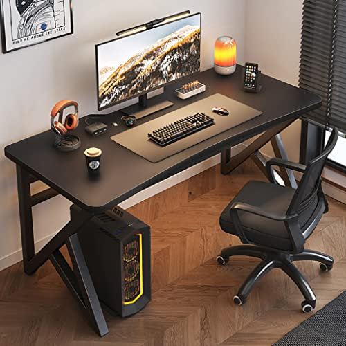 Gaming-Tisch mit komplettem Schreibtisch-Mauspad, PC-Laptop-Tisch für große Räume, PC-Laptop-Gamer-Tisch-Workstation mit Getränkehalter, Kopfhörerhaken, L 80 cm (L 100 cm)