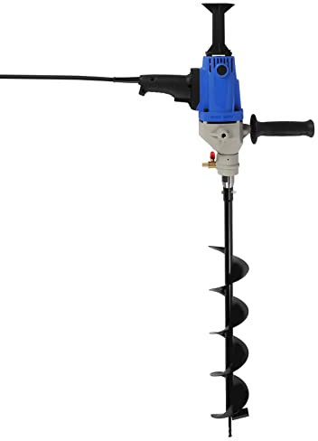 HANGKAI 1900W Erdbohrer, Säulenbagger mit Bürstenmotor, Inkl Erdbohrer mit 120mm Durchmesser