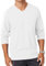 Runcati Herren Langarm-T-Shirt V-Ausschnitt Oberteil mit Tasche Einfach Komfort Herren-Langarmshirt Unterhemdt Weiß, XL