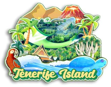 Quwsne Refrigerator Magnet Tenerife Island Spain Fridge Magnet City Travel Souvenirs Tourist Gifts 3D Classic Landmarks Handmade Crafts Home Decoration - 991