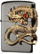 junweideyi Feuerzeug mit chinesischem Drache, Jahr des Drachen, austauschbar für Zippo (nur Hülle), kompatible Einsatzgröße 3,6 cm x 1,2 cm x 5 cm (schwarz)