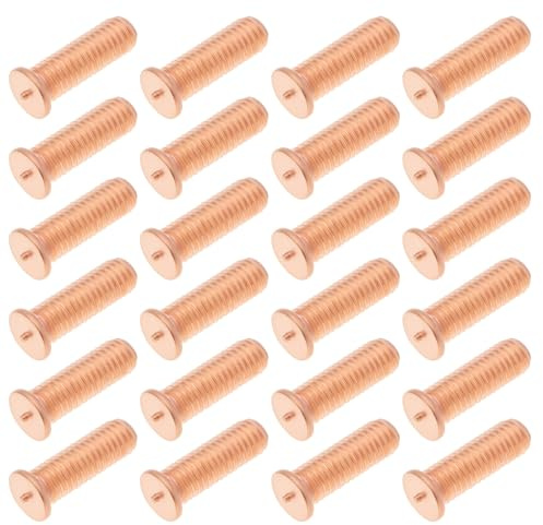 YINETTECH Lot de 200 vis de soudage M5 x 16 en acier au carbone plaqué cuivre goujon à souder point de soudure boulon à clou ou condensateur