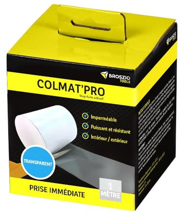 Ruban adhésif antifuites COLMAT'PRO | Adhésif de réparation étanche 1 mètre | Broszio Tools