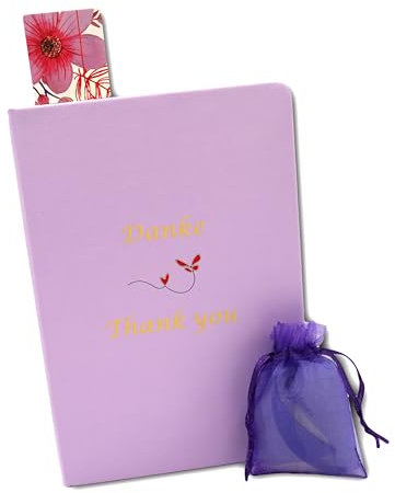 DANKE TAGEBUCH – Meine Reise zu mir selbst: violettes Kunstleder mit Schmetterlingen und Überraschung – 80 linierte Seiten für Selbstliebe, Motivation und Glück
