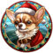 Dog Christmas Baubles Stained Glass Design, Great Tree Decoration, 6cm (Chihuahua) Other breeds available. (Acrylic Bauble, not made from stained glass) Great Secret Santa Gift