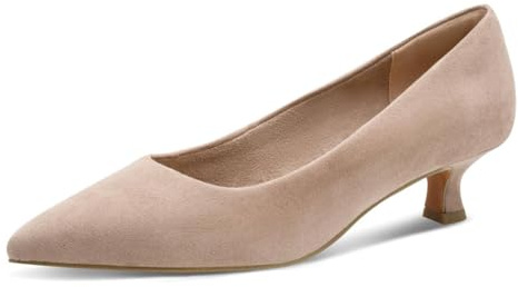 MARCO TOZZI Damen Pumps mit Queenie-Absatz Spitz, Beige (Tan), 42 EU