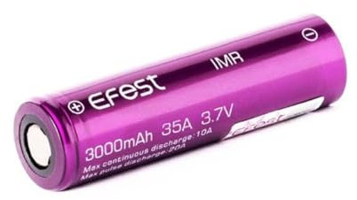 EFEST 3000 35A High Drain Flat Top Batteries (Single) with Protective Plastic Case for Vaping Mods and Electronics E Cigarettes Vape Kit No Nicotine