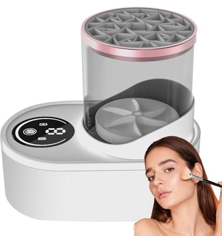 Nettoyeur automatique de pinceaux cosmétiques, rondelle de brosse électrique, nettoyeur de pinceaux de maquillage professionnel, machine de nettoyage de brosse, rondelle de brosse portable, nettoyeur