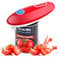 GlasFlength Ouvre-Boîte Électrique, Ouvre Boite de Conserve Portable Bord Lisse Ouvre Bouteille Electrique pour La Cuisine, Les Personnes Arthritiques et Les Personnes Âgées (Rouge)