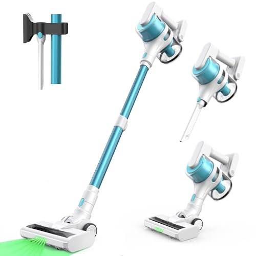 Legacy Axis Cordless Vacuum Cleaner for Home V8 3In1 Upright Handheld Stick Vacuum Cleaner S6 Smart Cordless Wet & Dry, 40-Minute Runtime, Type-C Charging, White/Blue