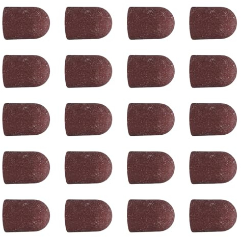 20 Stück praktische Schleifkappen mit Körnung 80–180, ideal für Nagelschneider, geeignet für Maniküre, Pediküre und Podologie