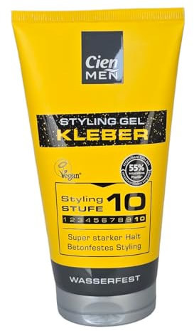Cien Men Styling Gel Kleber 150ml – Extremer Halt (Stufe 10) für betonfestes & wasserfestes Styling | Ideal für Spikes & Igel-Looks | Vegan 2er Pack