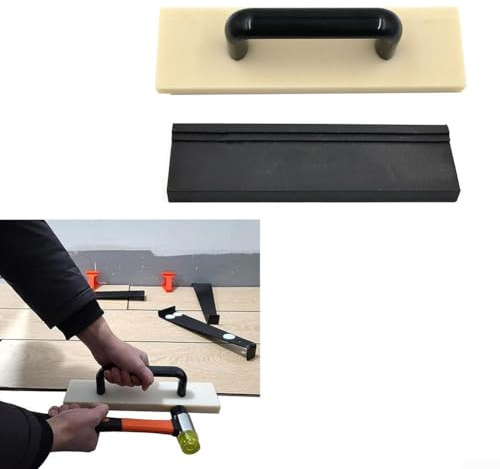 Bodenbelag Klotz für Laminat, Hartholz und Vinyl – robustes Installationswerkzeug mit Griff, Nylon-Konstruktion, 200 x 70 x 20 mm, kompatibel mit schwimmenden Böden