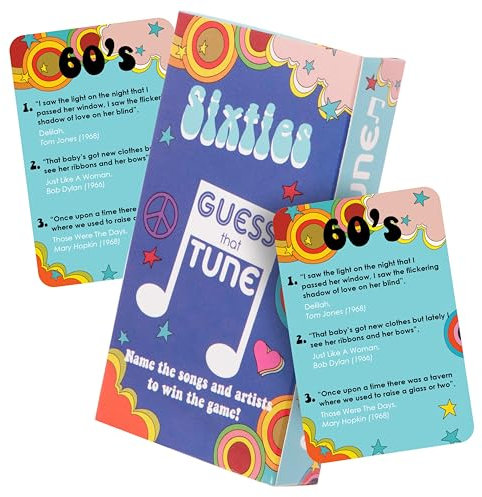 Boxer Gifts Guess That Tune Musik-Quiz-Spiel | Name The 60's Lyrics | Spaß für Partys | Über 150 Songs (Sixties)