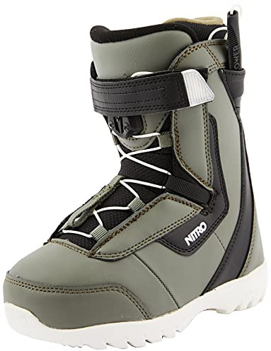 Nitro Unisex Jugend Droid QLS Boot´21 Snowboardboot, Charcoal-Black-White, 230
