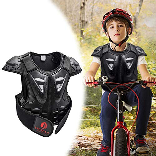 Kinder Motorrad Rüstung, Rücken Motorrad Schutz Jacke, Kinder Motorrad Weste Brustpanzer Racing Guard Mit Rückenprotektoren Für Riding Skating Roller Skifahren Snowboard (M)