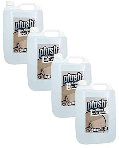 Carpet Cleaner Shampoo & Odour Deodoriser (inc Pet) Plush 5L x4 (Cotton Fresh)