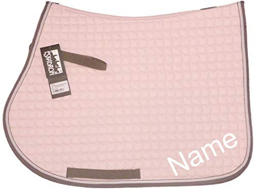 Eskadron powderrose Cotton VS-Schabracke mit individuellem Namen Bestickt, Schriftart:Arial (Druckschrift), Garnfarbe Maderia:pink 1815