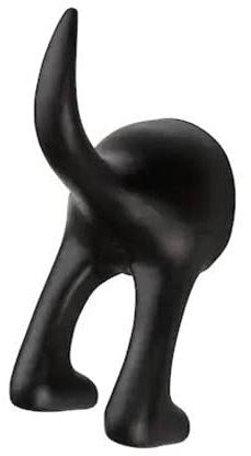 Bastis Ikea Hunde-Haken für Hut, Mantel, Schlüssel, Wandmontage, Schwarz, 2 Stück