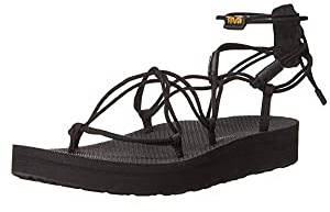Teva womens Midform Infinity Sandal, Black, 8 US