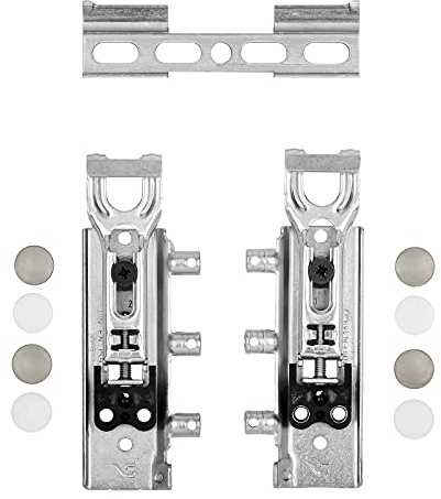 4 Sets verdeckte Schrankaufhänger TH6401 Tragkraft 130 kg | mit teilbaren Schrankschienen verstellbarer Wandhalter für Oberschrank Stahl verzinkt von SOTECH