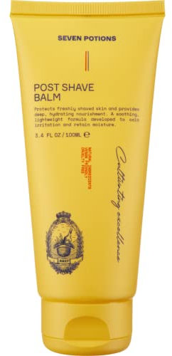 Seven Potions Post Shave Balsam für Männer - Beruhigt Hautreizungen, speichert Feuchtigkeit - Beruhigende, feuchtigkeitsspendende, leichte Formel - Natürliche, vegane, Aftershave Lotion (100ml)