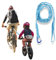 KUIKUI Fahrrad-Anhängerkupplung, Bungee-Abschleppseil, Stretch-Zuggurt für Kinder, Blau