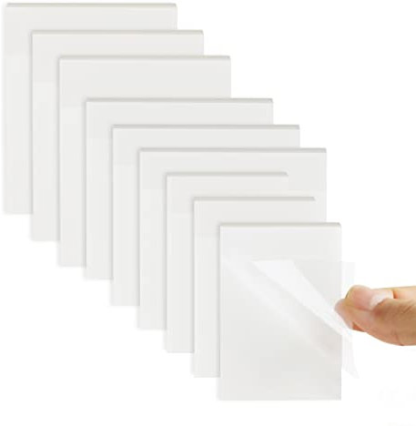 Vicloon Blätter Transparente Haftnotizen, 450 Haftnotizen Set, 3 Größen Wasserfest Transparent Sticky Notes, Wiederbeschreibbar Haftnotizzettel, für Schule, Büro, Hause