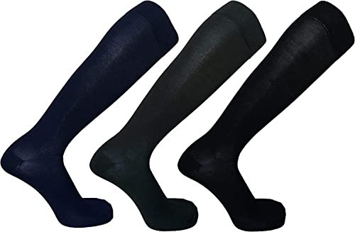 12 Paia Calze Lunghe Uomo Cotone Filo di Scozia Elasticizzato, Confortevoli e Fresche rinforzate su punta e tallone, new Brand, Prodotto interamente in italia (39-42, Assortiti)