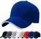 Baynetin Herren Baseballmützen, 100% Baumwolle 6 Pannels Plain Solid Color Hut, Pre-Curved Visor mit Sandwich. Einstellbare Atmungsaktiv Sommer Justierbarer Outdoor-Sportkappe (Blau)