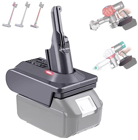 Adaptateur de Batterie Amélioré pour Dyson V7+V8 Aspirateur, TEPULAS Adaptateur D'aspirateur pour Makita 18V Converti pour Dyson V7 V8 Animal Absolu Stick Fayhed Awayers