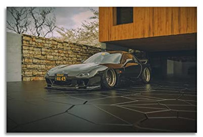 YIBIN JDM Poster für Mazda FD RX7 Supercar Sport Car Racing Car Poster Dekorative Malerei Leinwand Wandposter und Kunstbild Druck Modern Familie Schlafzimmer Dekor Poster 08x12inch (20x30cm)