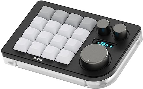KEEBMONKEY Megalodon Mini Clavier Macro programmable à Trois Boutons 16 Touches (Noir)