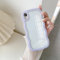 UEEBAI Coque pour iPhone XR, Housse de Protection Wave Frame Etui Cristal Transparent Case Ultra Léger et Mince Antichoc TPU Bumper Cover Résistant Aux Rayures - Violet