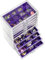 ProCase Acryl Schmuck Organizer Schmuckschatulle für Damen Durchsichtige Schmuckaufbewahrung Schmuckkästchen Schmuckbox mit 10 Schubladen für Ohrringe, Ringe, Armbänder -Lila