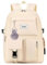 Ternbay Mädchen Schulrucksack Frauen Laptop Rucksack Niedliche Schultasche für Mädchen Crème