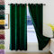 JRUI Verdunklungsvorhänge, Blickdichte Gardinen 1er Set 210x100cm (HXB), Vorhang Samt mit ösen, Gardinen Schlafzimmer, Thermo Vorhänge Gegen Hitze, LäRmschutzvorhang, Curtains Grün-2